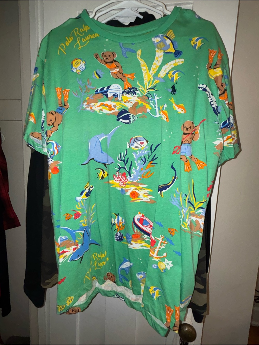 Polo by Ralph Lauren Green Tropical Marine Print Short Sleeve Tee